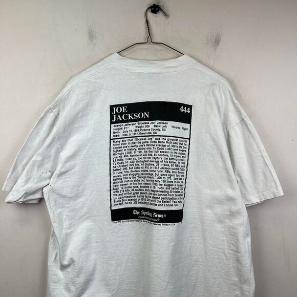 Vintage Shoeless Joe Jackson Shirt Double Sided Classic Cards 90s Size XL - Picture 4 of 8